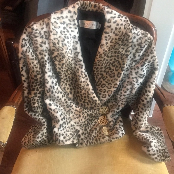 Vintage Lillie Rubin Faux Fur Leopard Jacket